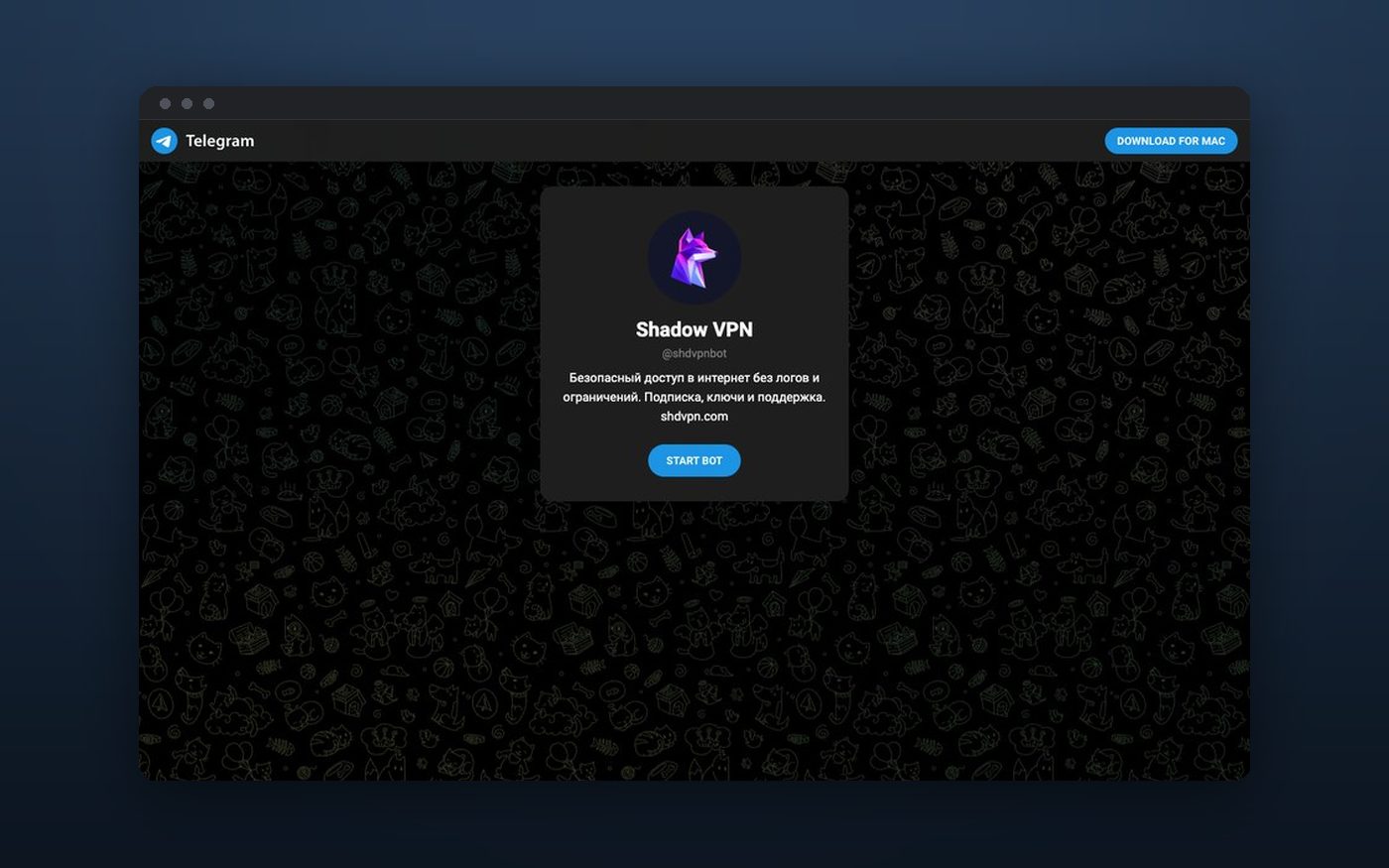 Shadow VPN Bot — screenshot